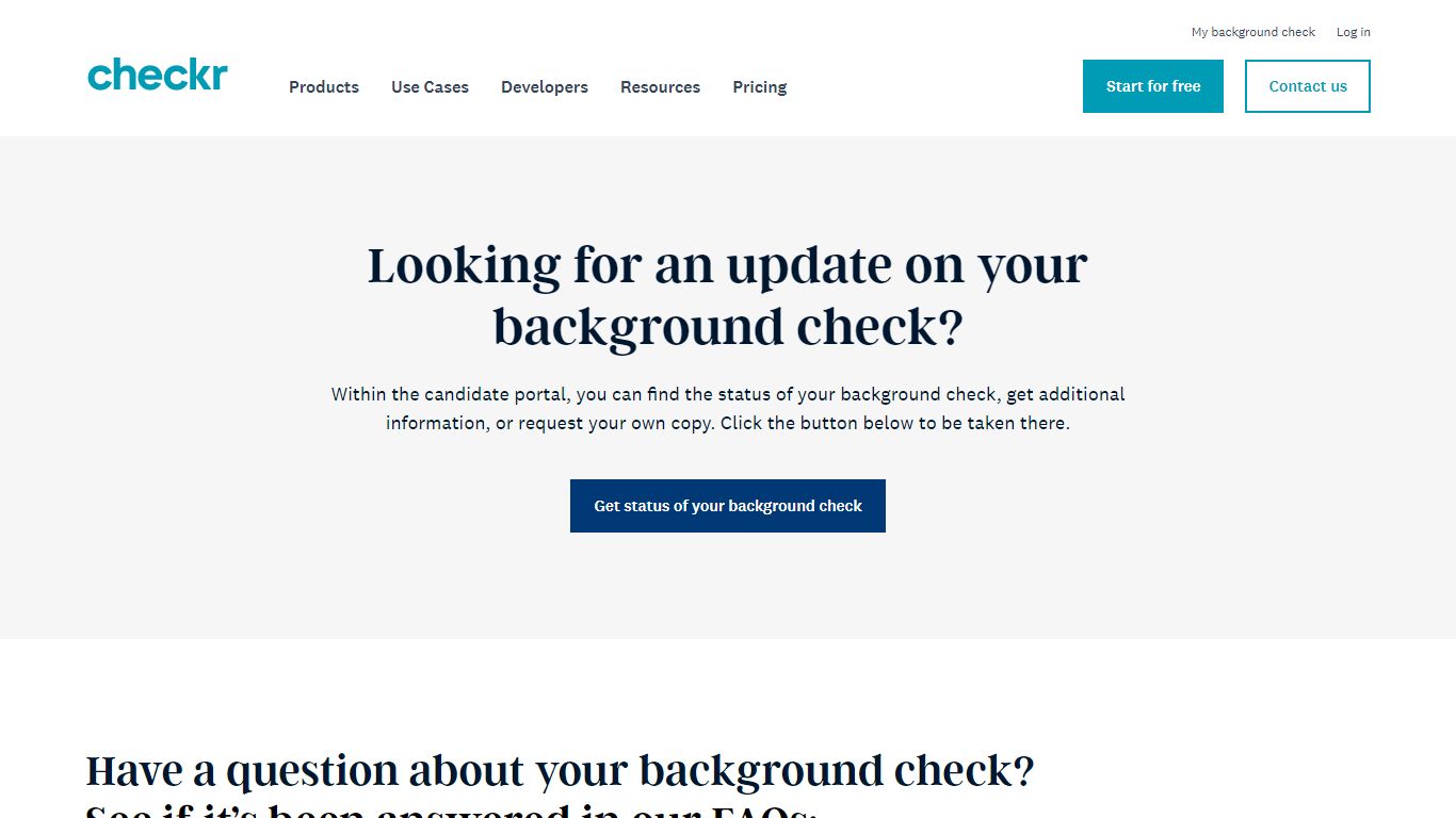 Candidate Background Check Status and FAQ | Checkr